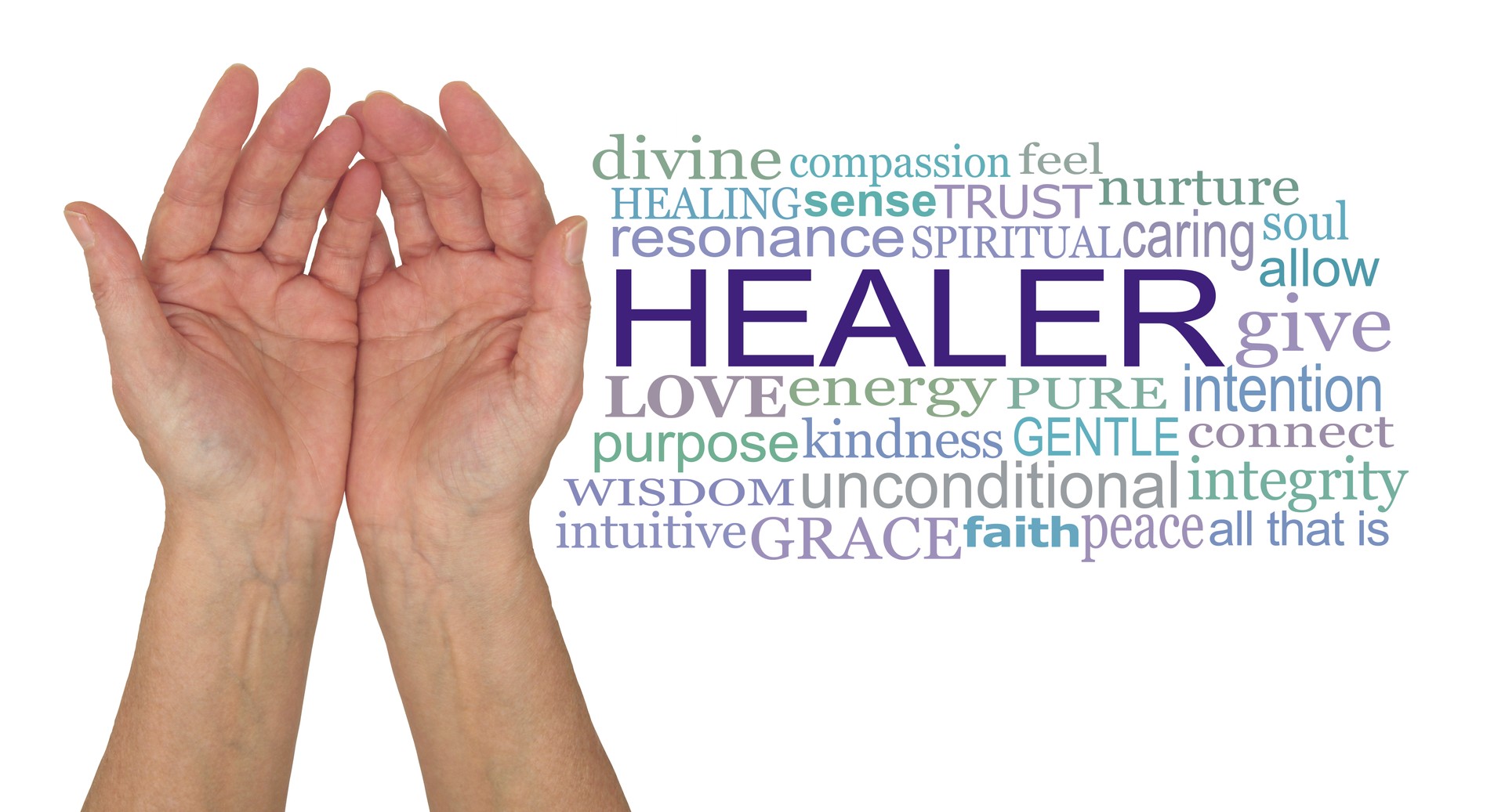 The Humble Hands of A Faith Healer Word Cloud